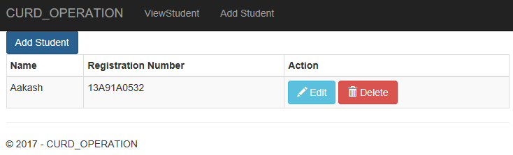 After adding student info